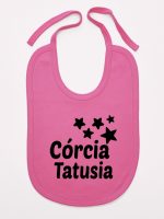 córcia tatusia z gwiazdkami śliniak niemowlęcy kolor ciemny różowy 078