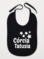 córcia tatusia z gwiazdkami śliniak niemowlęcy kolor czarny 078