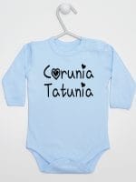 córunia tatunia body z długim rękawem kolor błękitny 040