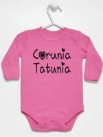 córunia tatunia body z długim rękawem kolor ciemny różowy 040