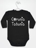 córunia tatunia body z długim rękawem kolor czarny 040