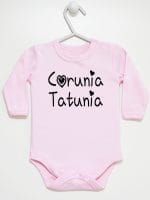 córunia tatunia body z długim rękawem kolor różowy 040