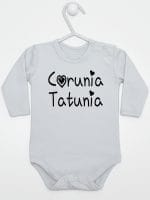 córunia tatunia body z długim rękawem kolor szary 040