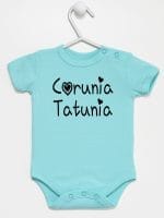 córunia tatunia body z krótkim rękawem kolor miętowy 040