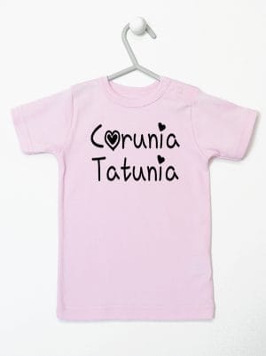 córunia tatunia koszulka z krótkim rękawem kolor różowy 040