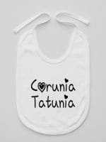 córunia tatunia śliniak niemowlęcy kolor biały 040