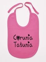 córunia tatunia śliniak niemowlęcy kolor ciemny różowy 040