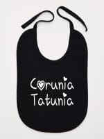 córunia tatunia śliniak niemowlęcy kolor czarny 040