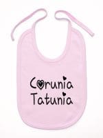 córunia tatunia śliniak niemowlęcy kolor różowy 040