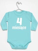 cztery miesiące body z długim rękawem kolor miętowy 016