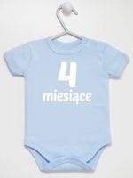 cztery miesiące body z krótkim rękawem kolor błękitny 016