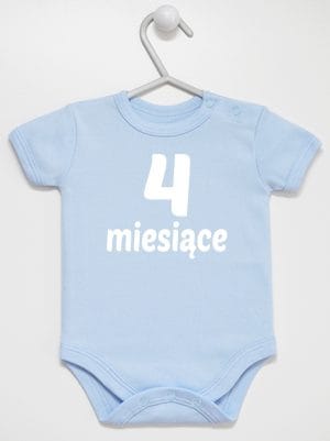 cztery miesiące body z krótkim rękawem kolor błękitny 016