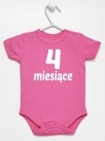 cztery miesiące body z krótkim rękawem kolor ciemny rózowy 016
