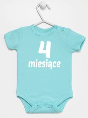 cztery miesiące body z krótkim rękawem kolor miętowy 016