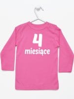 cztery miesiące koszulka z długim rękawem kolor ciemny różowy 016