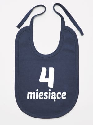 cztery miesiące śliniak niemowlęcy kolor granatowy 016