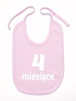 cztery miesiące śliniak niemowlęcy kolor różowy 016