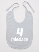 cztery miesiące śliniak niemowlęcy kolor szary 016