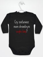 czy zostaniesz m0im chrzestnym z imieniem body z długim rękawem kolor czarny 093 czy zostaniesz m0im chrzestnym z imieniem body z długim rękawem kolor czarny 093