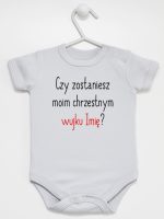 czy zostaniesz m0im chrzestnym z imieniem body z krótkim rękawem kolor szary 093 czy zostaniesz m0im chrzestnym z imieniem body z krótkim rękawem kolor szary 093