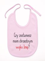 czy zostaniesz m0im chrzestnym z imieniem śliniak niemowlęcy kolor różowy 093 czy zostaniesz m0im chrzestnym z imieniem śliniak niemowlęcy kolor różowy 093