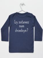 czy zostaniesz moim chrzestnym koszulka z długim rękawem kolor granatowy 134