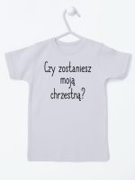 czy zostaniesz moją chrzestną koszulka z krótkim rękawem kolor szary 133