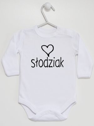 dla słodziaka body z długim rękawem kolor biały 076