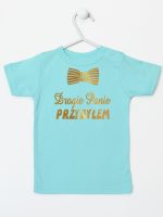 drogie panie przybyłem nadruk złoty koszulka z krótkim rękawem kolor miętowy 195