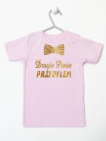 drogie panie przybyłem nadruk złoty koszulka z krótkim rękawem kolor różowy 195