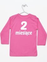 drugi miesiąc koszulka z długim rękawem kolor ciemny różowy 014