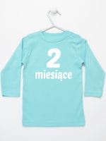 drugi miesiąc koszulka z długim rękawem kolor miętowy 014