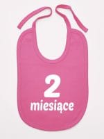 drugi miesiąc śliniak niemowlęcy kolor ciemny różowy 014