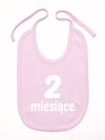 drugi miesiąc śliniak niemowlęcy kolor różowy 014