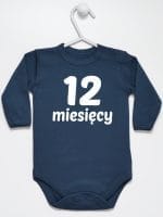 dwanaście miesięcy body z długim rękawem kolor granatowy 024