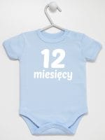 dwanaście miesięcy body z krótkim rękawem kolor błękitny 024