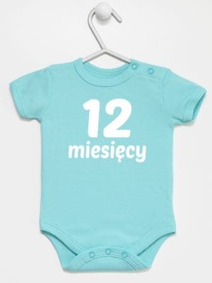 dwanaście miesięcy body z krótkim rękawem kolor miętowy 024