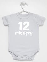 dwanaście miesięcy body z krótkim rękawem kolor szary 024
