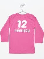 dwanaście miesięcy koszulka z długim rękawem kolor ciemny różowy 024