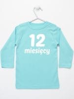 dwanaście miesięcy koszulka z długim rękawem kolor miętowy 024