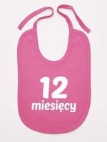 dwanaście miesięcy śliniak niemowlęcy kolor ciemny różowy 024