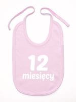 dwanaście miesięcy śliniak niemowlęcy kolor różowy 024