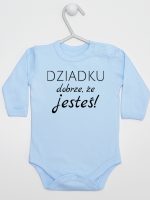 dziadku dobrze że jesteś body z długim rękawem kolor błękitny 179 dziadku dobrze że jesteś body z długim rękawem kolor błękitny 179