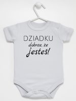 dziadku dobrze że jesteś body z krótkim rękawem kolor szary 179 dziadku dobrze że jesteś body z krótkim rękawem kolor szary 179