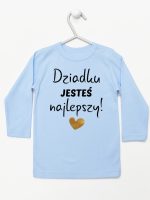 dziadku jesteś najlepszy koszulka z długim rękawem kolor błękitny 176