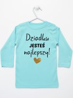 dziadku jesteś najlepszy koszulka z długim rękawem kolor miętowy 176
