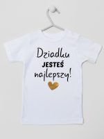 dziadku jesteś najlepszy koszulka z krótkim rękawem kolor biały 176