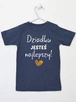 dziadku jesteś najlepszy koszulka z krótkim rękawem kolor granatowy 176