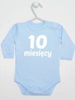 dziesięć miesięcy body z długim rękawem kolor błękitny 022