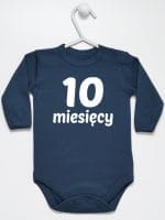 dziesięć miesięcy body z długim rękawem kolor granatowy 022